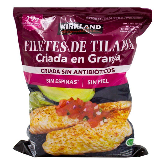Kirkland Signature Farm-Raised Tilapia Fillets, Antibiotic-Free, Boneless, and Skinless (2 kg)
