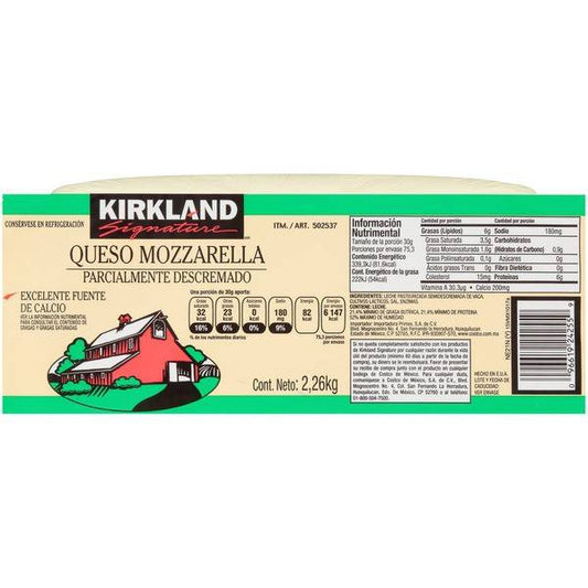 Kirkland Signature Mozzarella Cheese Block (2.26 kg)