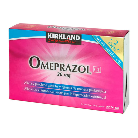 Kirkland Signature Omeprazole 2 Boxes with 60 Capsules each, 20mg