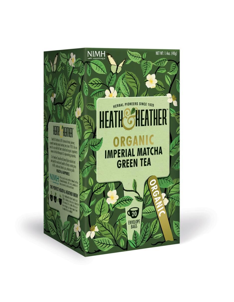 Heath & Heather Organic Green Tea & Matcha - 20g/20 tea bags