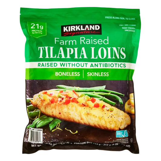Kirkland Signature Farm-Raised Skinless and Boneless Tilapia Loins (1.36 kg)