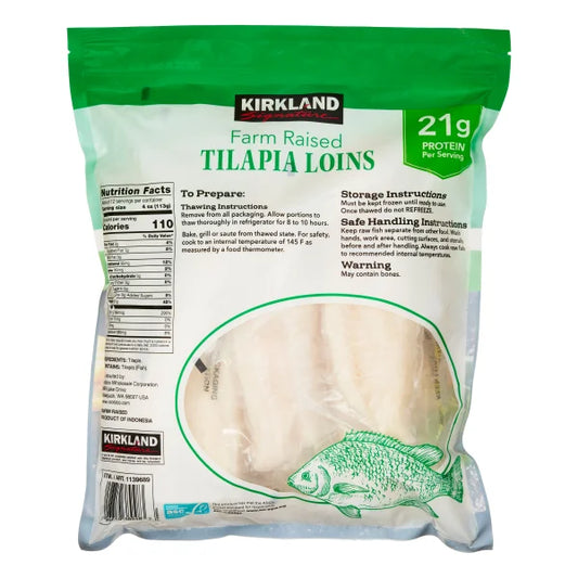 Kirkland Signature Farm-Raised Skinless and Boneless Tilapia Loins (1.36 kg)