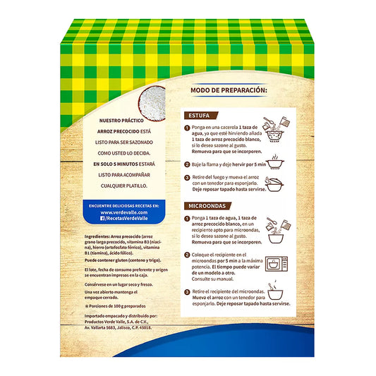Verde Valle Pre-Cooked White Rice (2 kg)