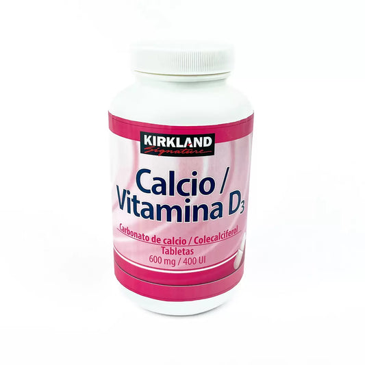 Kirkland Signature Calcium + Vitamin D3 – Bottle of 180 Tablets