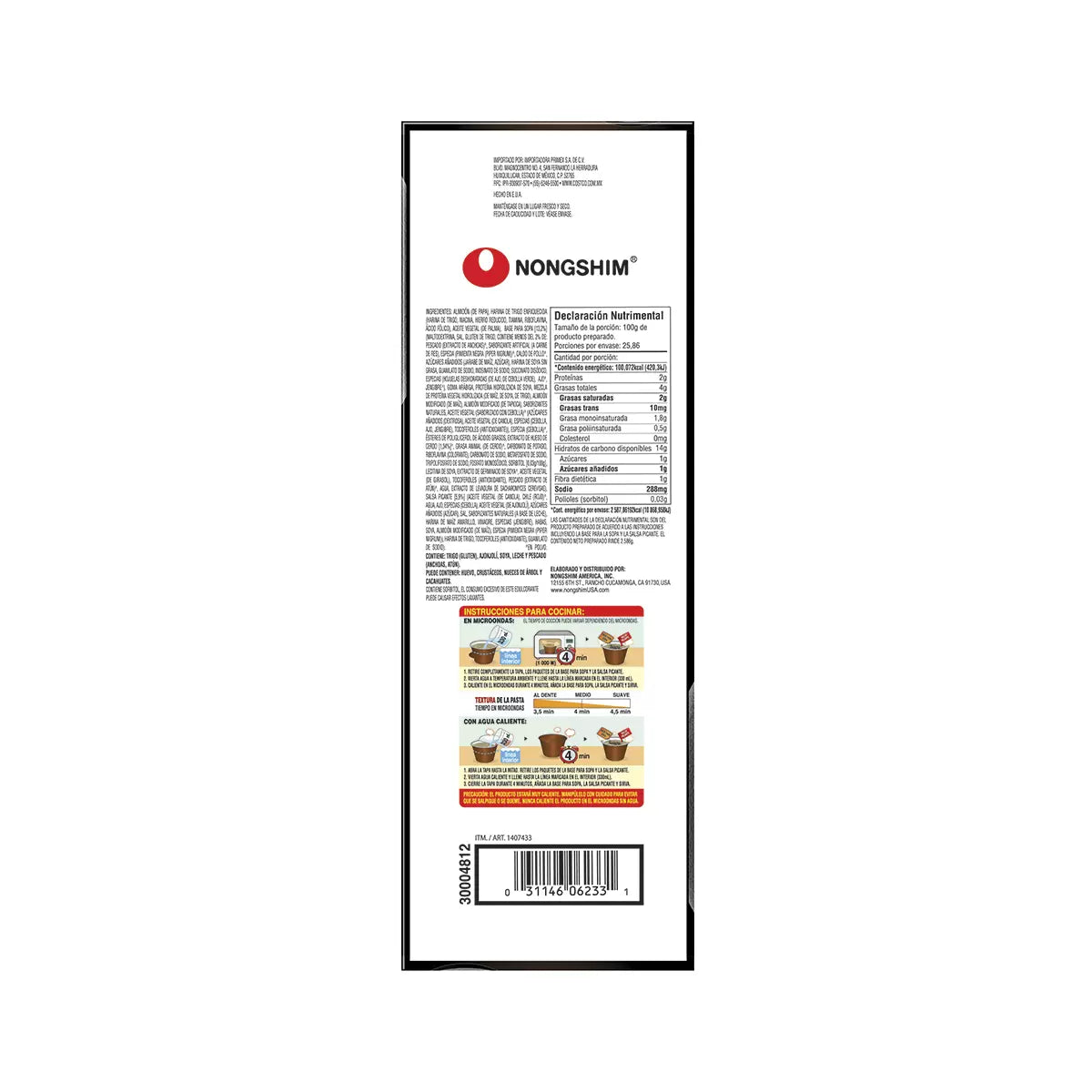 Nongshim Tonkotsu Ramen 6 pieces of 101 g