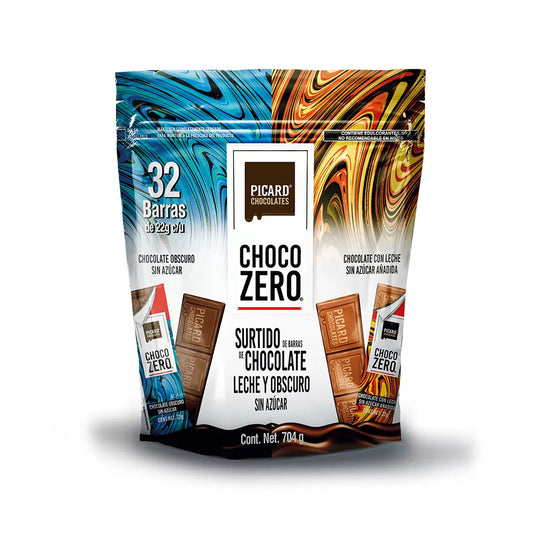 Picard Chocozero Assorted Sugar-Free Chocolate Bars (32 pieces, 22 g each)