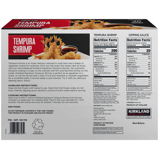 Kirkland Signature Tempura Shrimp, 30 ct