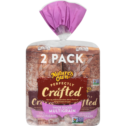 Nature’s Own Multigrain Bread, Thick Sliced, 22 oz, 2 ct