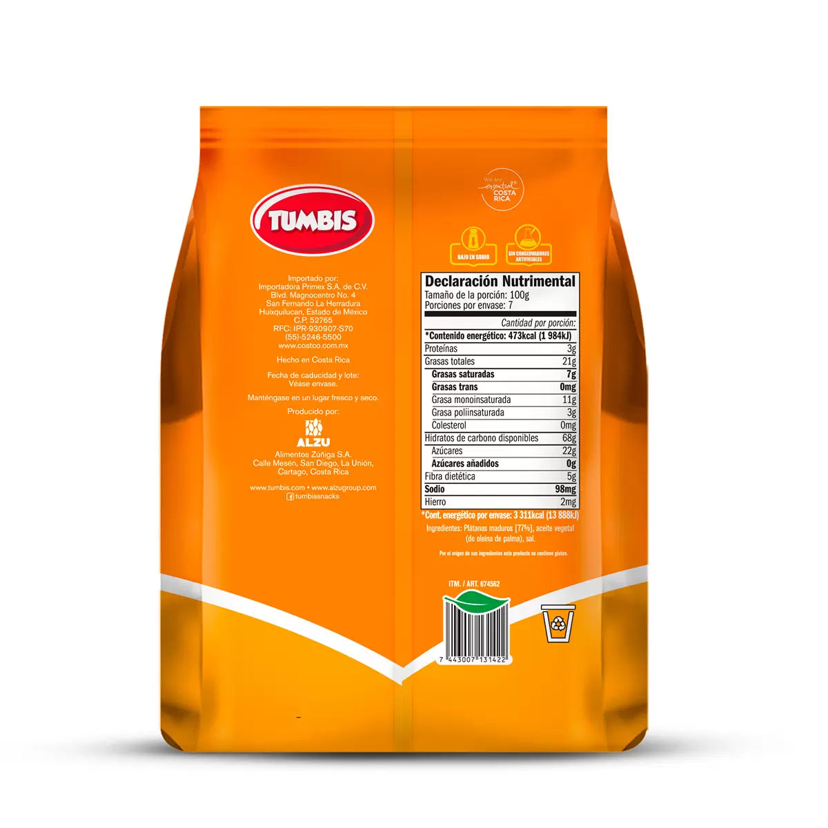 Tumbis Ripe Plantain Strips 700 g