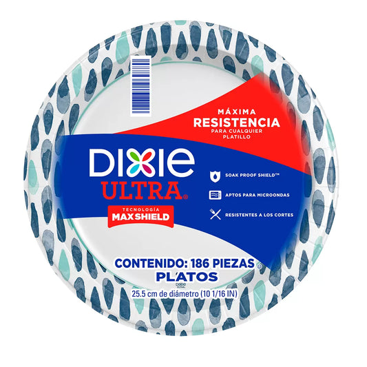 Dixie Ultra Paper Plates 186 ct, 25.5 cm