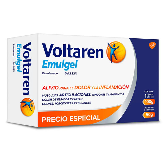 Voltaren Emulgel 2.32% Diclofenac Topical Gel - 100g + 50g Pack
