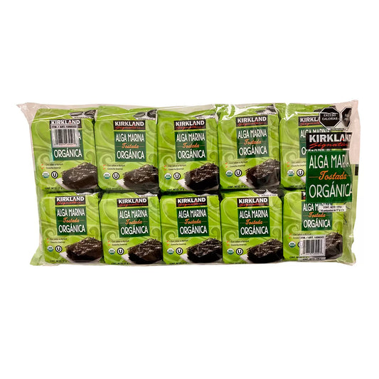Kirkland Signature Organic Roasted Seaweed, 0.6 oz, 10-count