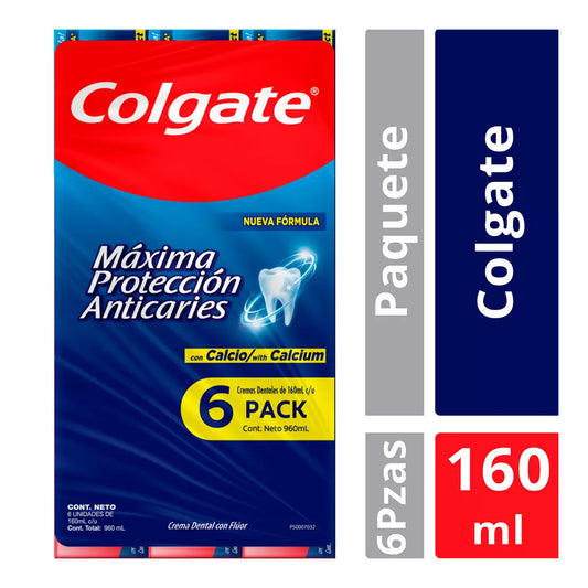 Colgate Cavity Protection Toothpaste (6-pack, 160 ml each)