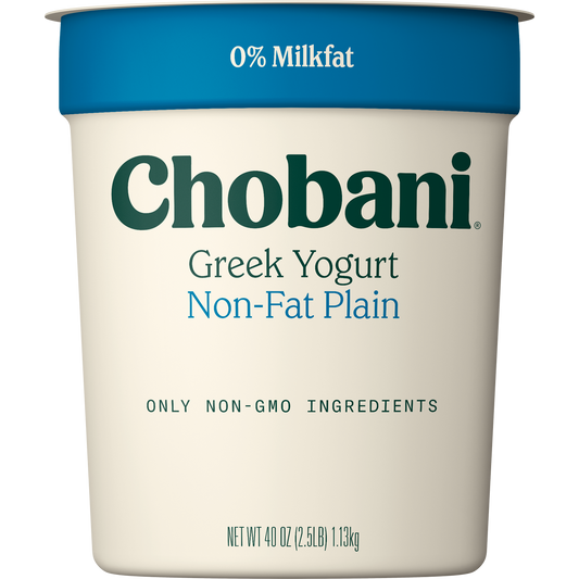 Chobani Non-Fat Greek Yogurt, Plain, 40 oz