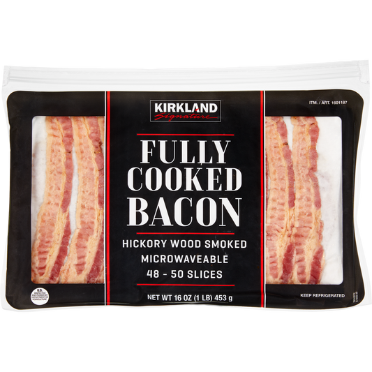Kirkland Signature Fully-Cooked Bacon, Hickory Wood Smoked, 1 lb