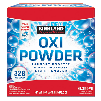 Kirkland Signature OXI Powder Laundry Booster & Multipurpose Stain Remover, HE Compatible, 11 lbs