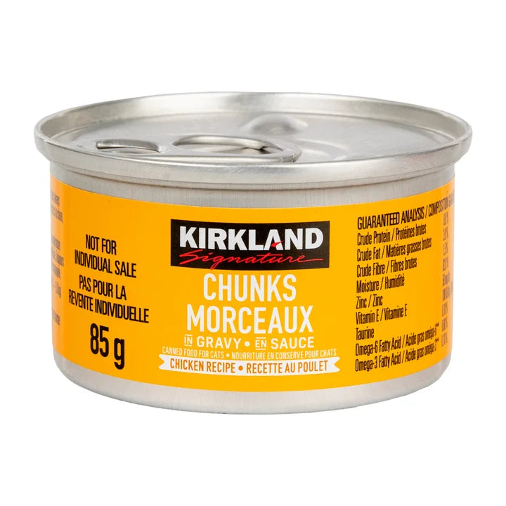 Kirkland Signature Chunks in Gravy Chicken & Salmon, Cat Food (1 Piece)