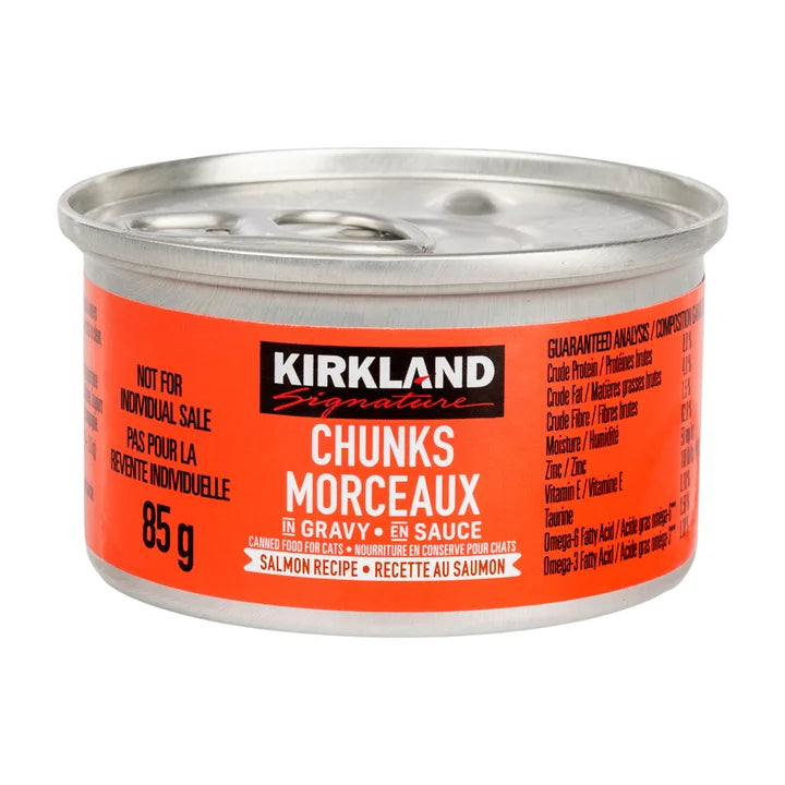 Kirkland Signature Chunks in Gravy Chicken & Salmon, Cat Food (1 Piece)