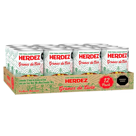 Herdez Whole Kernel Corn, 12 pieces of 400 g each