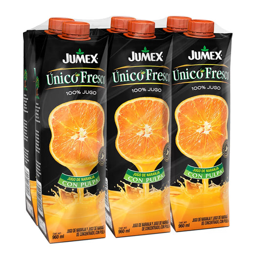 Jumex Único Fresco Orange Juice (6-pack, 960 ml each)