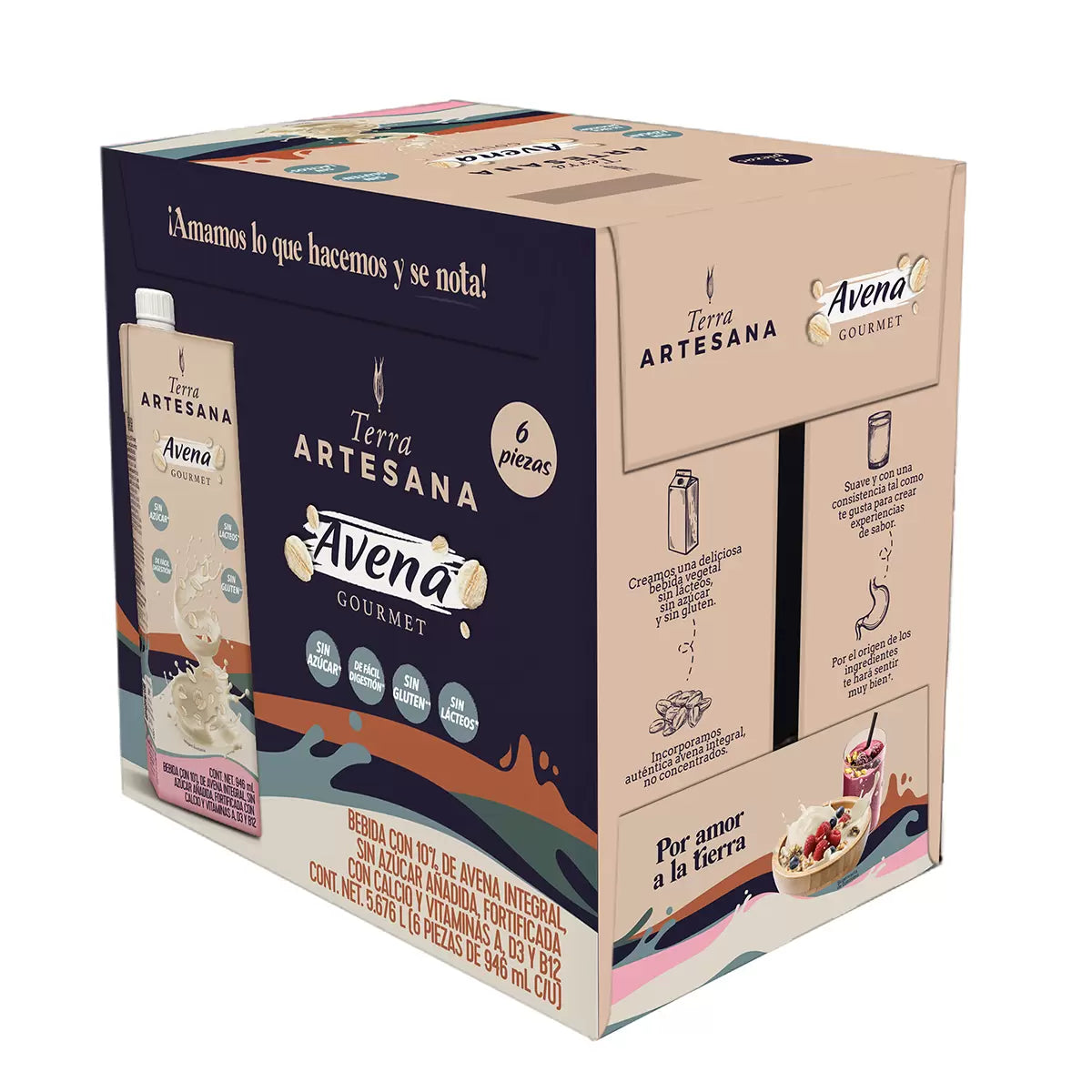 Terra Artesana Oat Beverage 6 units of 946 ml