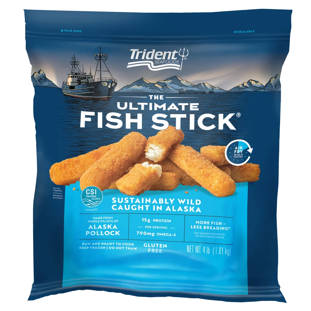 Trident Seafoods The Ultimate Fish Stick, Wild Alaska Pollock, Gluten-Free, 48-Count
