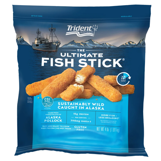 Trident Seafoods The Ultimate Fish Stick, Wild Alaska Pollock, Gluten-Free, 48-Count
