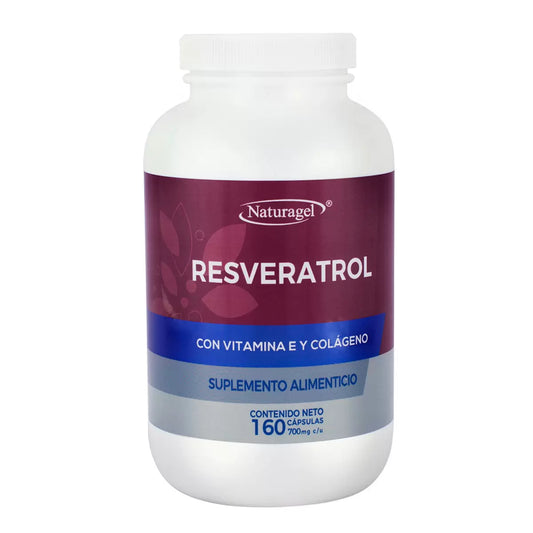 Naturagel Resveratrol with Vitamin E & Collagen, 160 Capsules