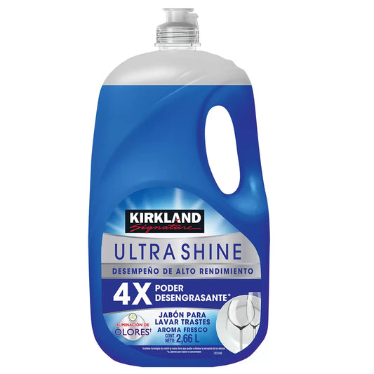 Kirkland Signature Ultra Shine Liquid Dish Soap, Fresh, 90 fl. oz.