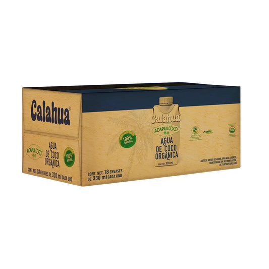 Calahua Acapulcoco Organic Coconut Water – 18 Pack (330 ml each)