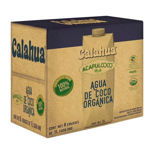 Calahua Acapulcoco Organic Coconut Water 6 / 1 L