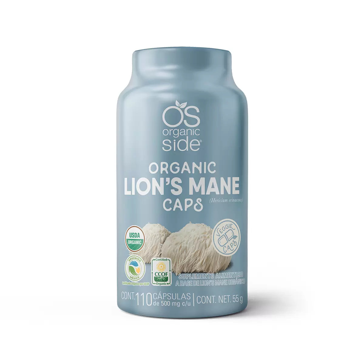 Organic Side Lion's Mane 110 Vegetable Capsules
