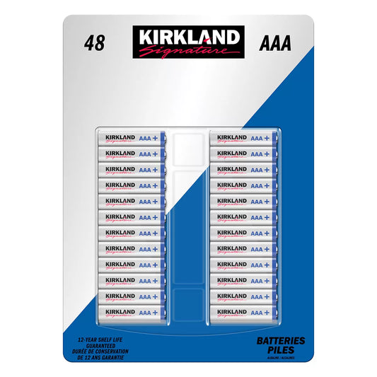 Kirkland Signature, 48-pack AAA Alkaline Batteries