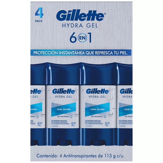 Gillette Invisible Hydra Gel 6-in-1 Skin Guard Antiperspirant (4-pack, 113 g each)
