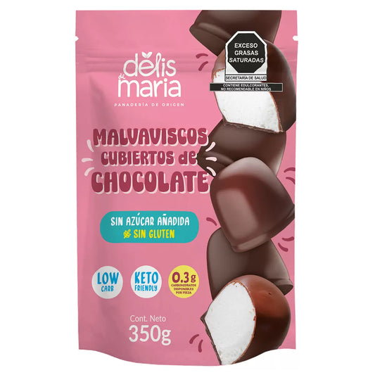 Maria's Delis Chocolate-Covered Marshmallows, No Added Sugar, 350 g