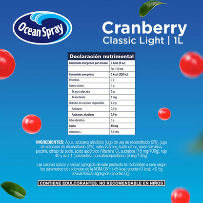 Ocean Spray Cranberry Juice Light 6 pz /1L