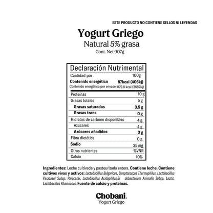 Chobani Greek Yogurt  Whole Milk Plain