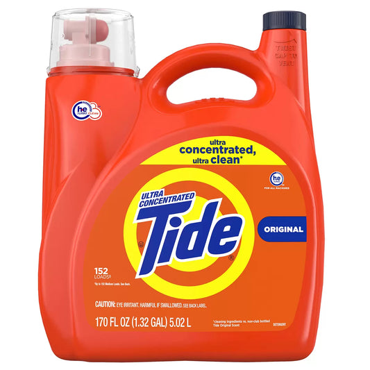 Tide Ultra Concentrated Liquid Laundry Detergent, 152 Loads, 170 fl oz