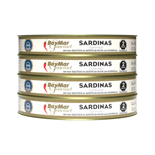 Baymar Small Sardines in Olive Oil 4 pieces of 120 g.