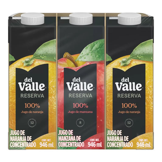 Del Valle Apple and Orange Juices 6 pcs of 1 L