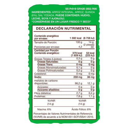 Organic Rice Crackers 30 packets - 12g