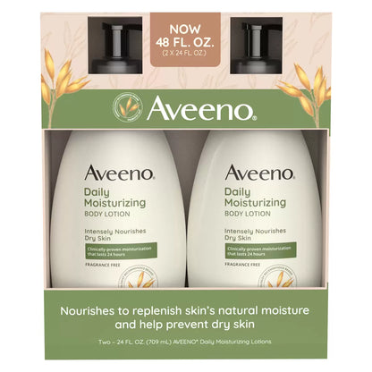 Aveeno Daily Moisturizing Body Lotion (2-pack, 709 ml each)