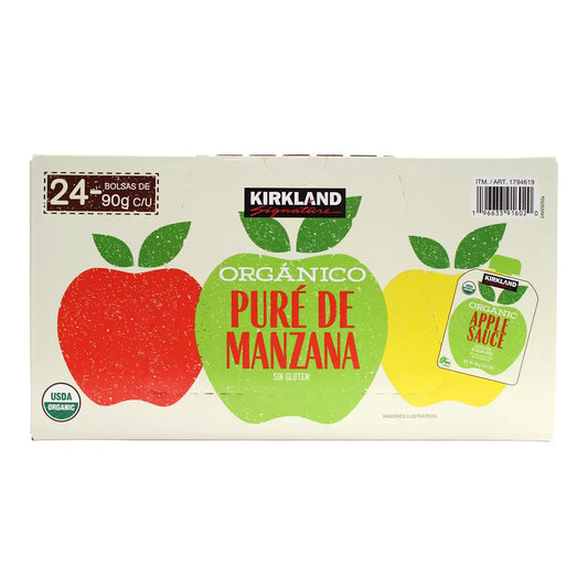 Kirkland Signature Organic Applesauce 24 x 90 g pouches
