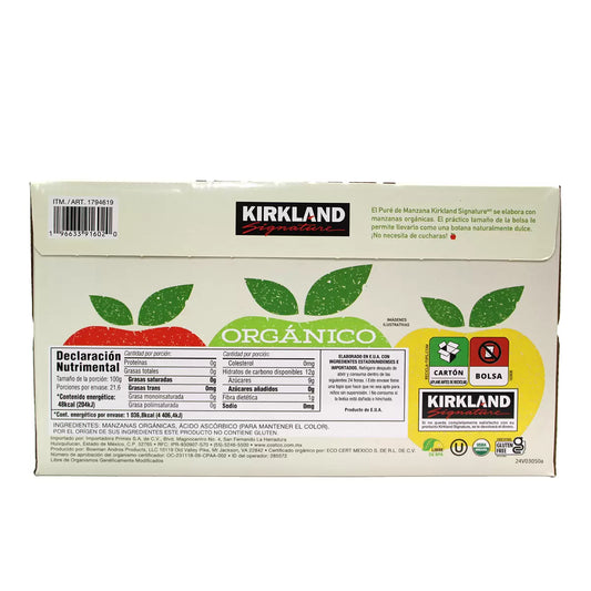 Kirkland Signature Organic Applesauce 24 x 90 g pouches