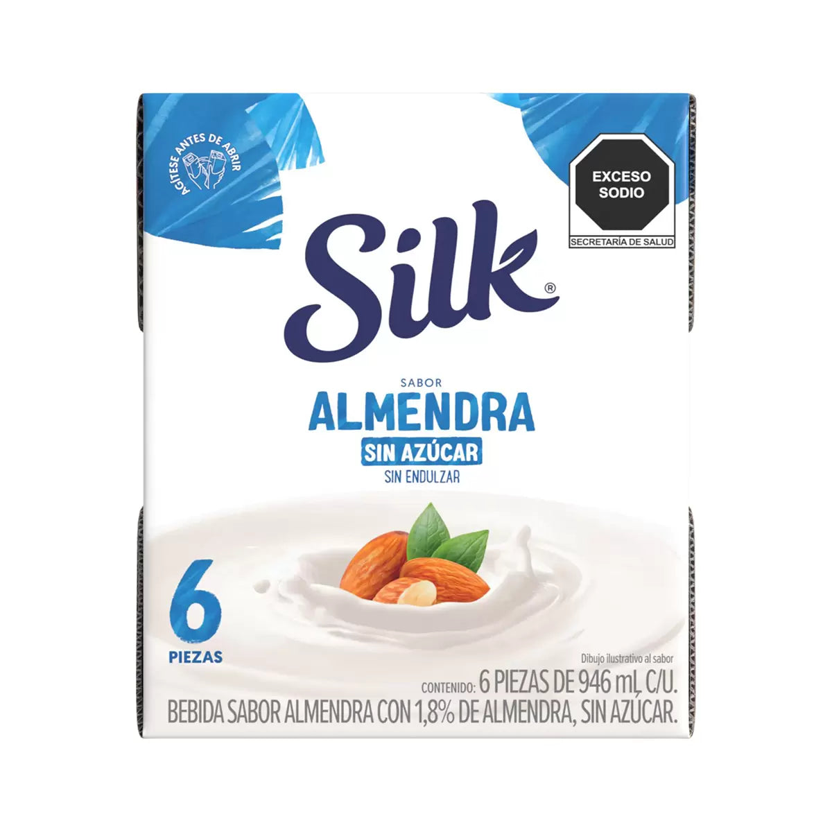 Almond Milk Sugar Free 6- count 946 L