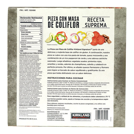 Kirkland Signature Cauliflower Crust Supreme Pizza (2 ct)