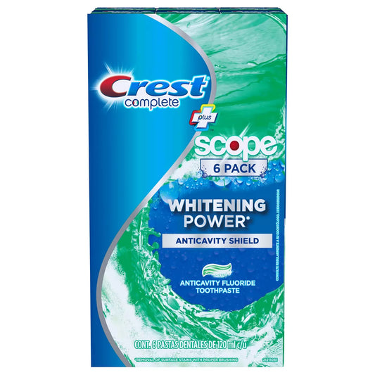Crest Complete + Scope Toothpaste (6-pack, 120 g each)