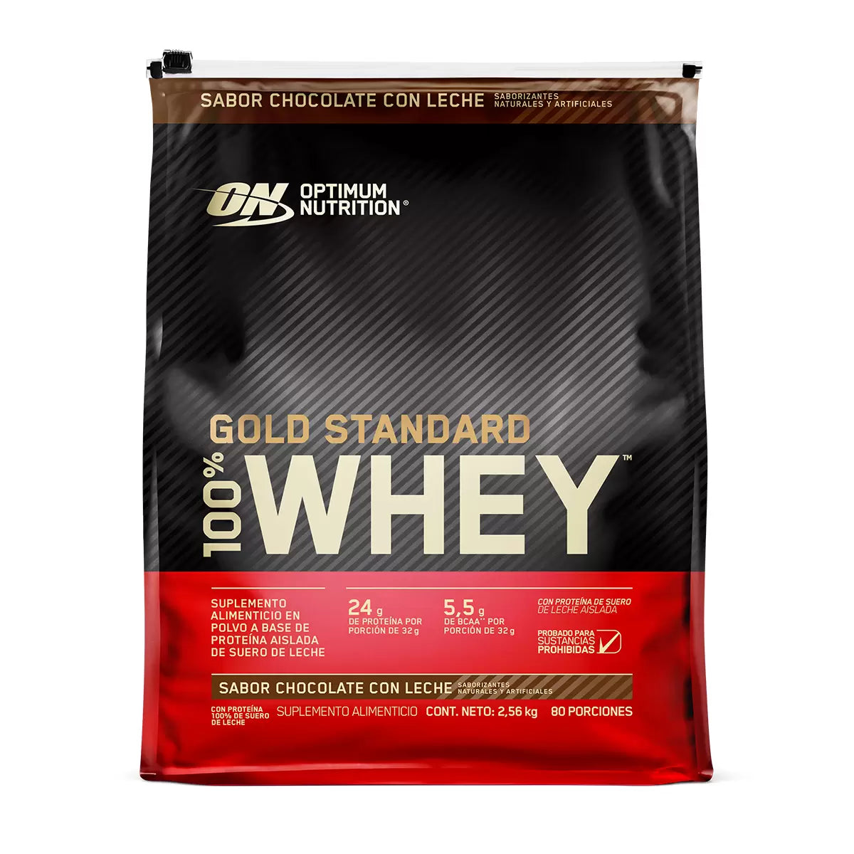 Gold Standard Whey Milk Chocolate Flavored Protein Powder 2.56 kg