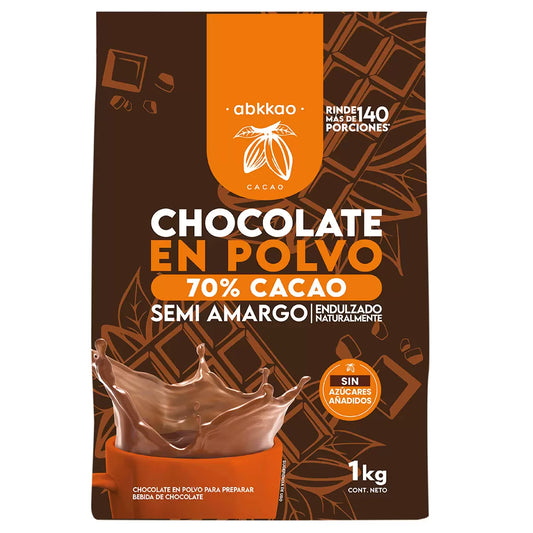 Abkkao Chocolate Powder, 70% Cacao, 1 kg