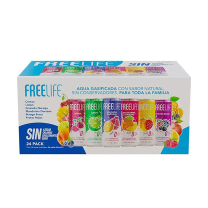 Free Life Flavored Sparkling Water 24 / 355 ml
